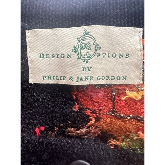 Design Options By Philip And Jane Gordon Fall Leaf Cardigan Sweater Medium Warm - Picture 8 of 13
